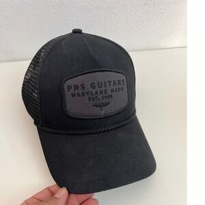 PRS Guitars Trucker Hat Black Maryland Made Est 1985 Mesh Snapback Cap Mens